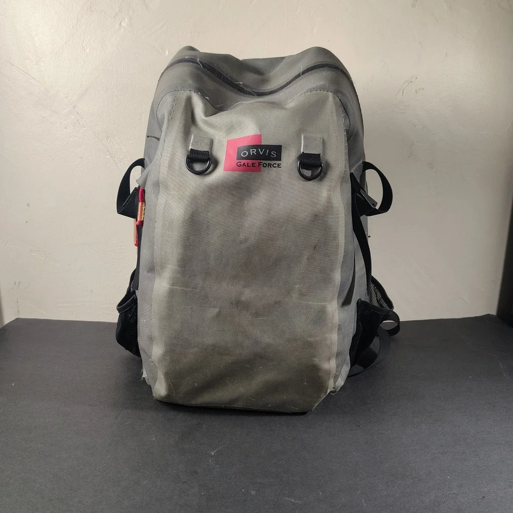 Orvis Gale Force Backpack Unisex OS Gray Waterproof TPU Fly Fishing Gear Bag